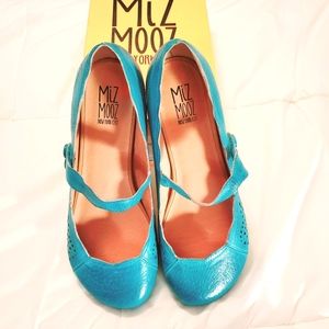 Miz Mooz flats. Size 10. Aqua colour